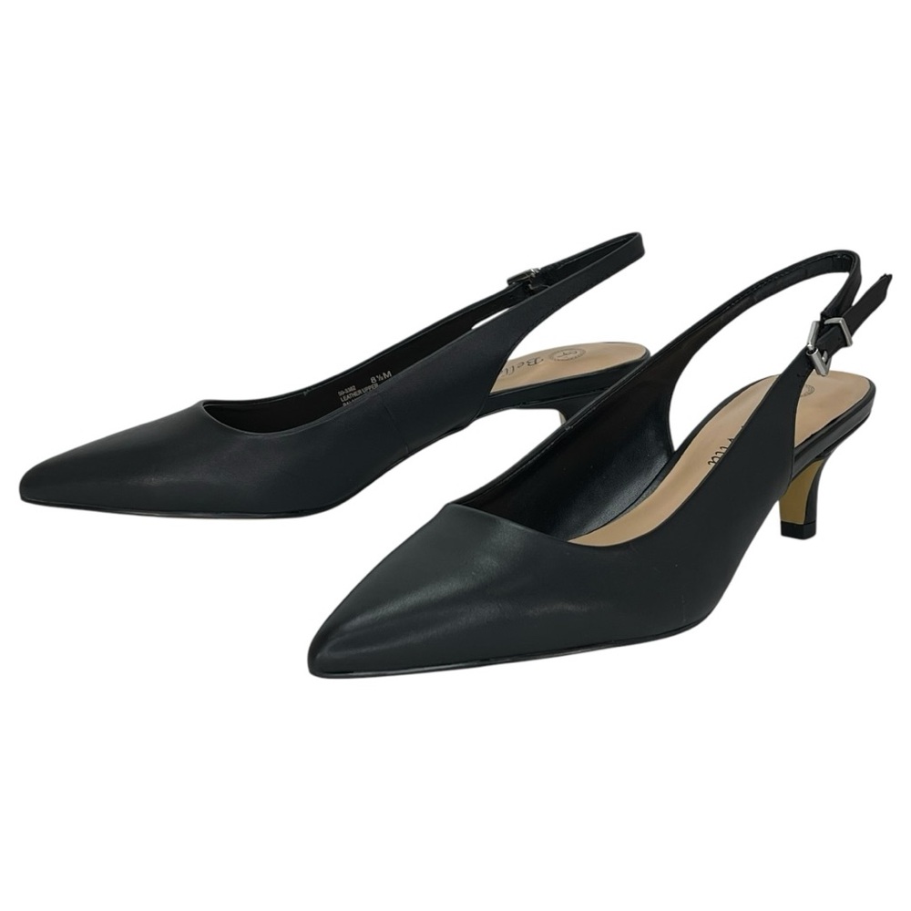 Bella Vita Scarlett Black Leather Womens Slingback Heels Size 8.5M - Picture 8 of 13